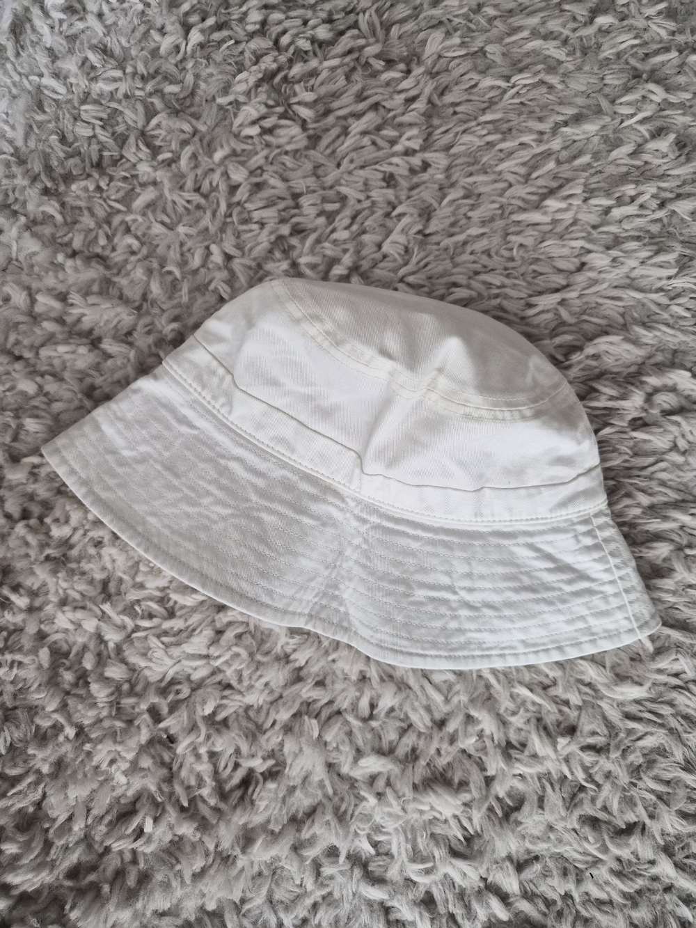 H&M White Cotton Bucket Hat - Size S/54